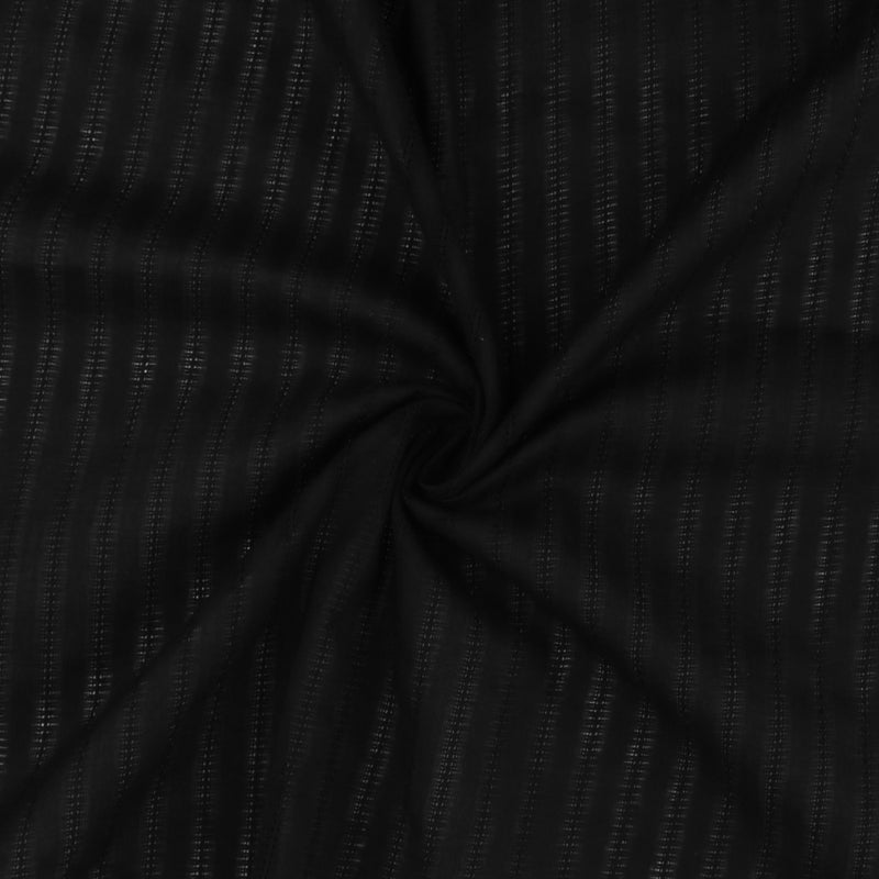 Striped Jacquard Cotton - ARIA - Black