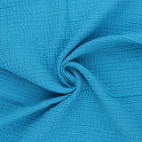 Crinkled Stretch Gauze - ALAIA - Turquoise