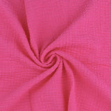 Crinkled Stretch Gauze - ALAIA - Hot Pink