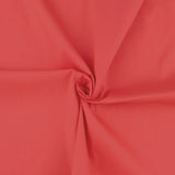 Solid Stretch Poplin - NORA - Coral