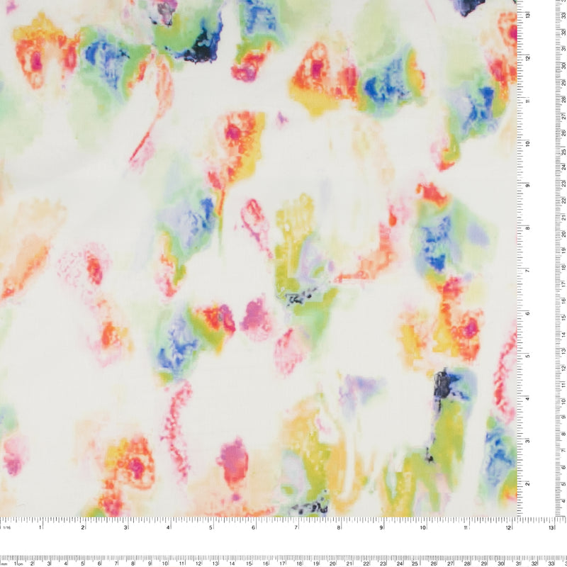 Coton Satiné Imprimé Numérique - FLORAISON - 001 - Aquarelle