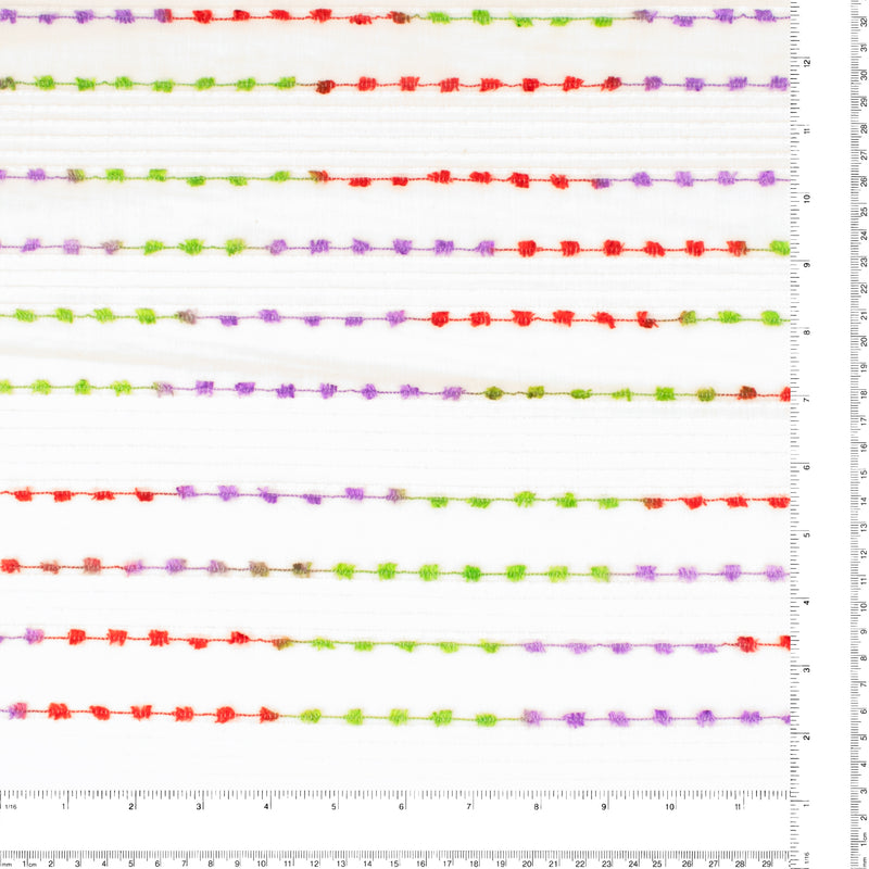 Voile brodé ARC-EN-CIEL - 001 - Vert