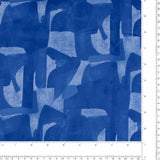 Printed Stretch Sateen - SANDY - 001 - Blue