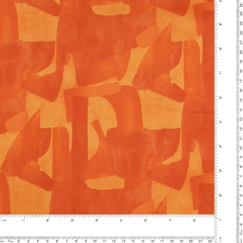 Printed Stretch Sateen - SANDY - 003 - Orange