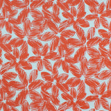 Satinette Extensible Imprimée - SANDY - 004 - Corail