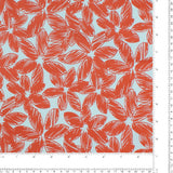 Satinette Extensible Imprimée - SANDY - 004 - Corail