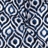 Printed Voile - SILVIA - 012 - Blue