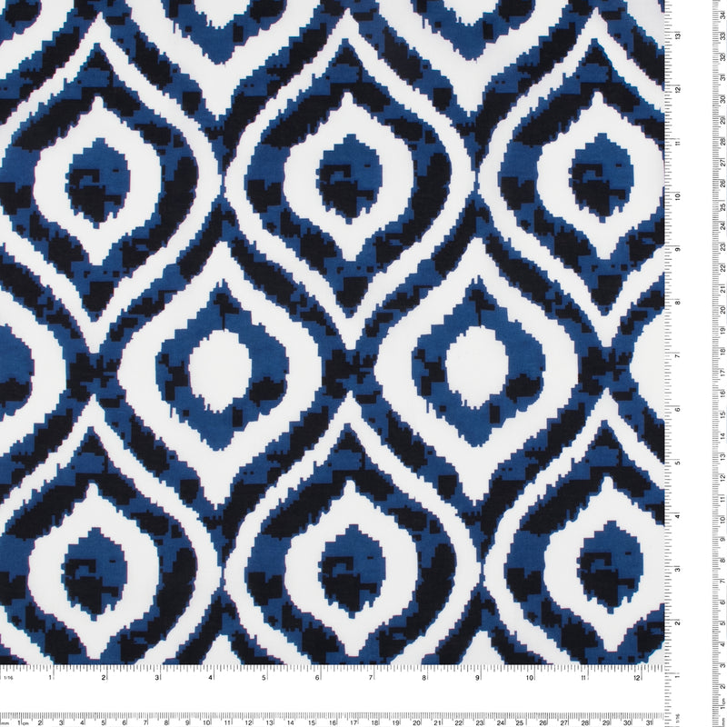 Printed Voile - SILVIA - 012 - Blue