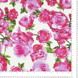 Voile Imprimé - SILVIA - 019 - Rose