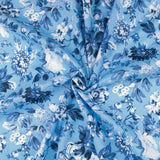 Voile Imprimé - SILVIA - 023 - Bleu