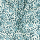 Voile Imprimé - SILVIA - 027 - Bleu Gris