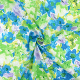 Voile Imprimé - SILVIA - 028 - Lime