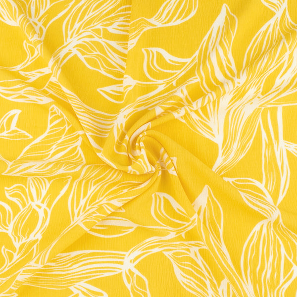 Printed Crinkled Yoryu - DELILAH - 004 - Yellow