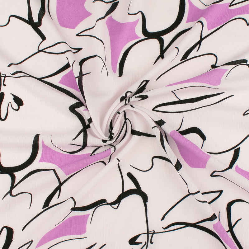Printed Crinkled Yoryu - DELILAH - 013 - Lilac