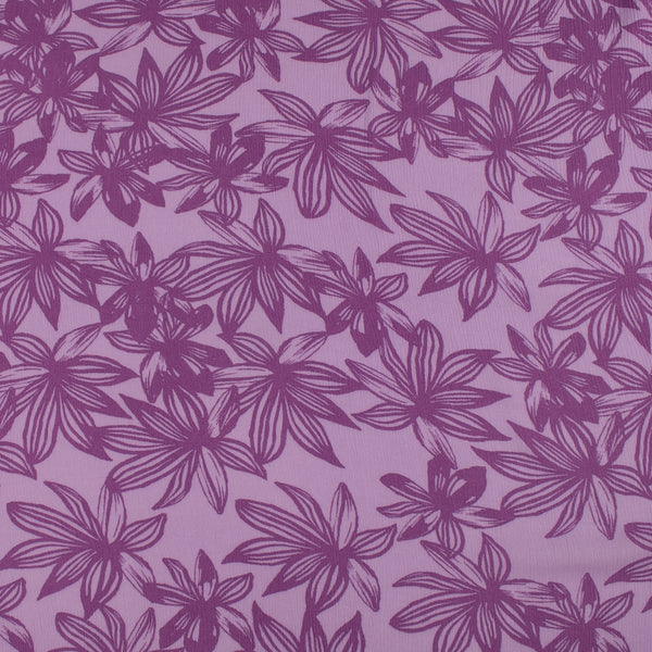Printed Crinkled Yoryu - DELILAH - 015 - Purple