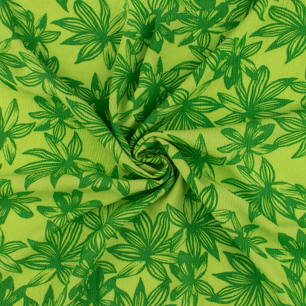 Printed Crinkled Yoryu - DELILAH - 016 - Green