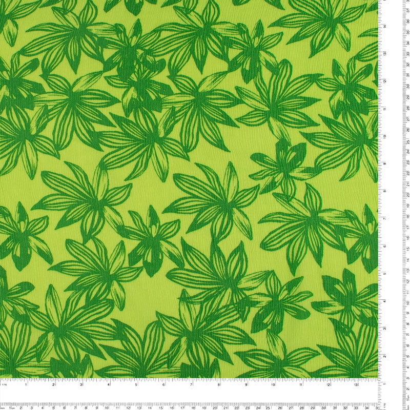 Printed Crinkled Yoryu - DELILAH - 016 - Green