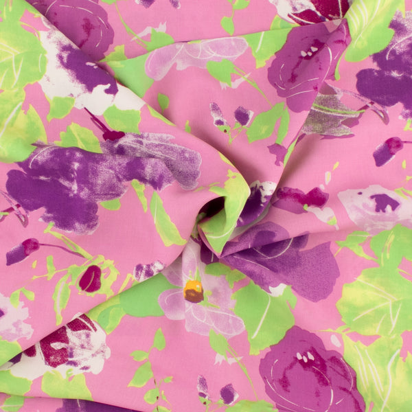 Printed Rayon Poplin - NATASHA - 012 - Pink
