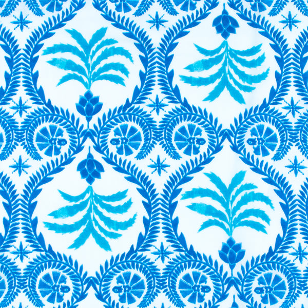 Popeline de Rayonne Imprimée - NATASHA - 019 - Bleu Moyen