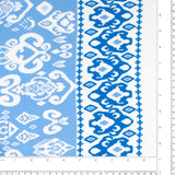 Border Printed Rayon Poplin - NATASHA - 021 - Light Blue