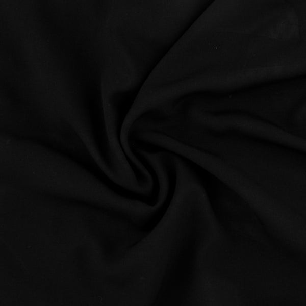 Solid Rayon Poplin - NATASHA - 010 - Black