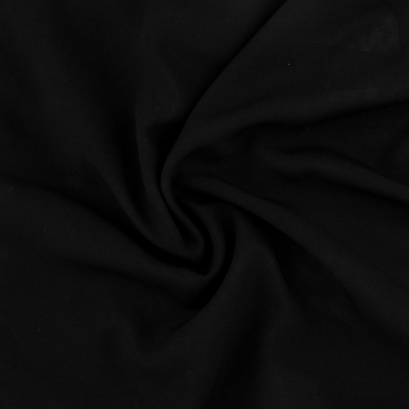 Solid Rayon Poplin - NATASHA - 010 - Black