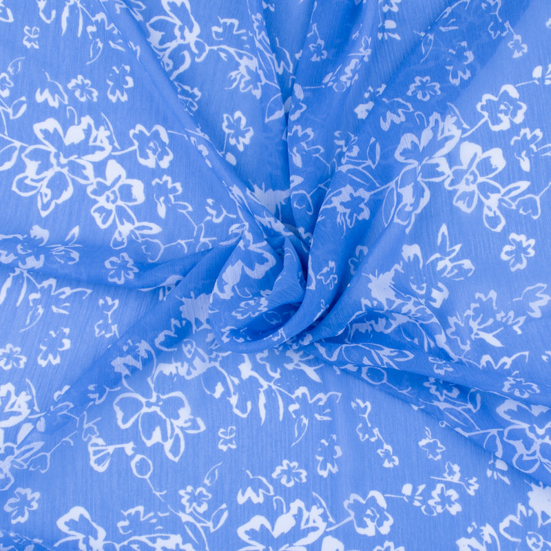 Printed Chiffon Yoryu - NAOMI - 024 - Blue