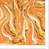 Printed Faux Silk - BRIANA - 008 - Tangerine