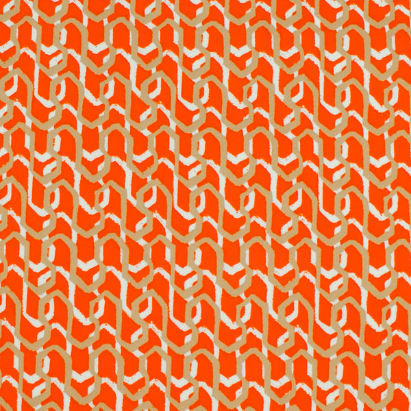Printed Crepe Knit - TRICIA - 008 - Orange
