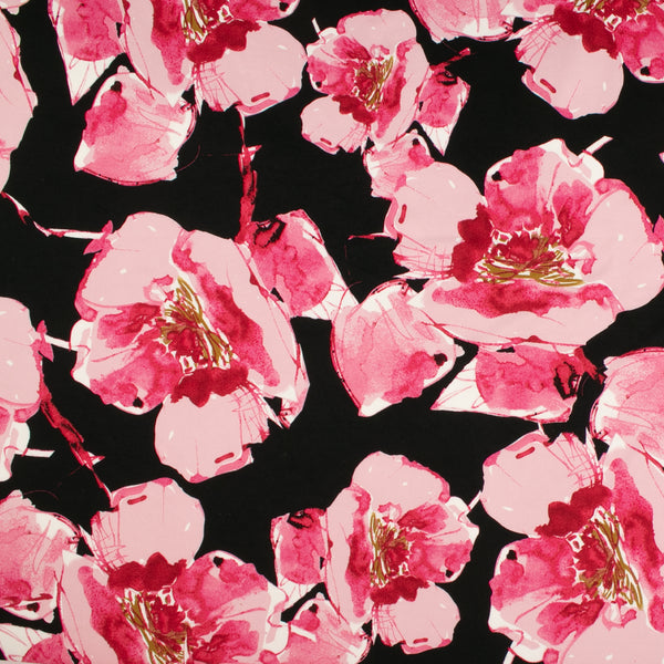 Printed Knit - BOLD - 005 - Black & Pink