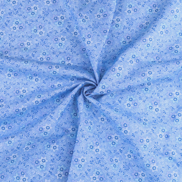 Printed Cotton - NATURE'S AFFAIR - 003 - Blue