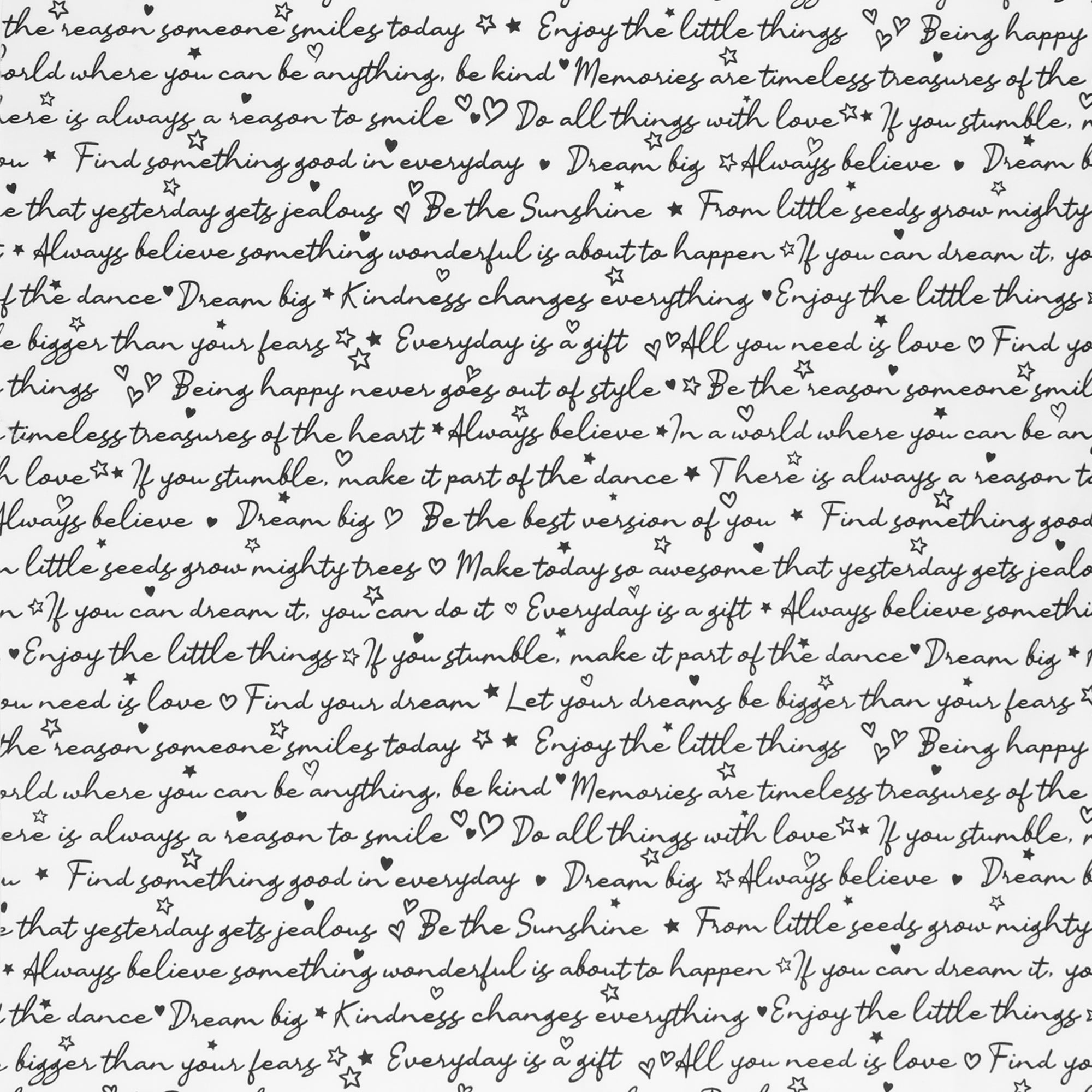 Digital Printed Cotton INSPRIRED 001 White Fabricville