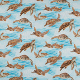 Printed Cotton - TURTLE MARCH - 003 - Blue
