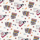 Printed Cotton - QUILTED KITTIES - 001 - White