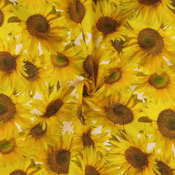 Digital Printed Cotton - FLOWER FIELDS - 003 - Yellow