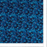 Digital Printed Cotton - FLOWER FIELDS - 008 - Blue