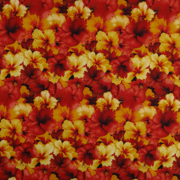 Digital Printed Cotton - FLOWER FIELDS - 009 - Red