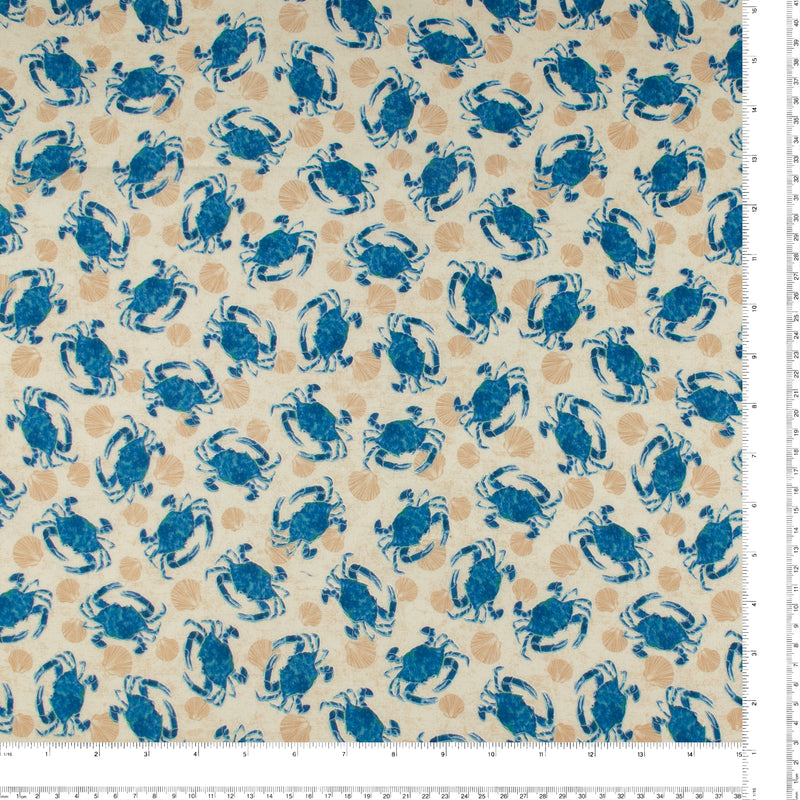 Printed Cotton - <M'OCEAN> - 005 - Natural