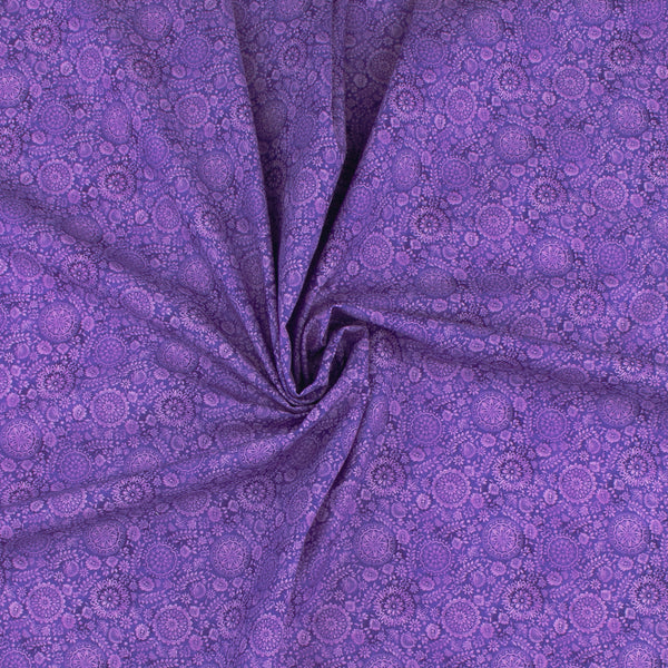 Printed Cotton - PETRA - 001 - Purple