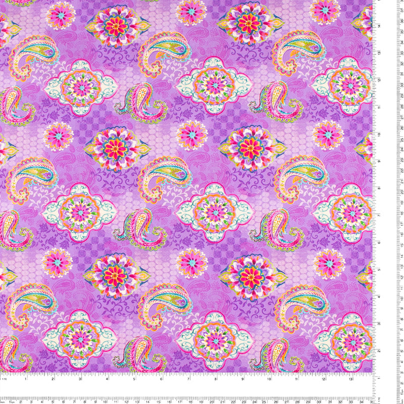 Printed Cotton - PETRA - 006 - Lilac