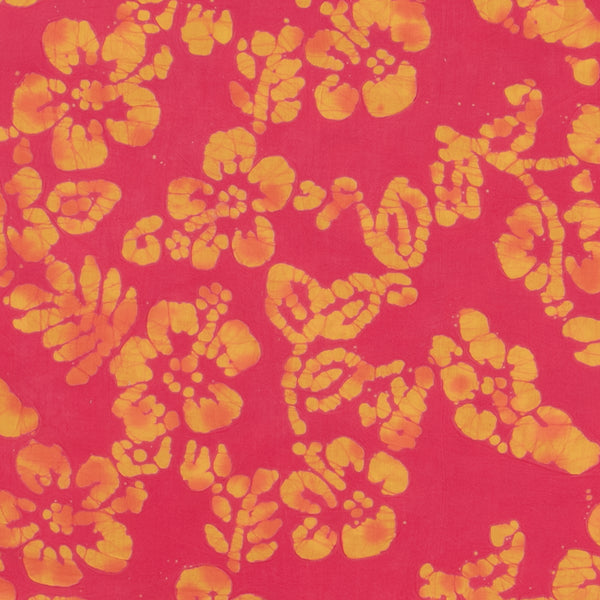 Coton Batik - MAGNOLIA - 015 - Rose et Doré