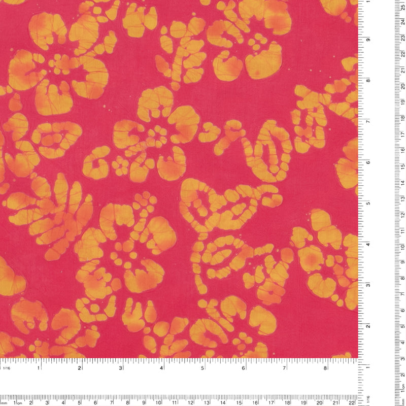 Cotton Batik - MAGNOLIA - 015 - Pink & Gold