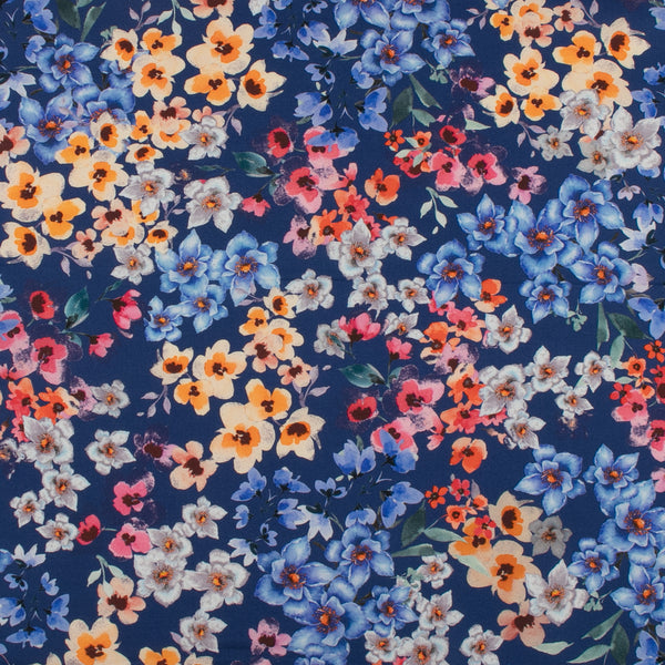 Printed Cotton - IN BLOOM - 005 - Royal