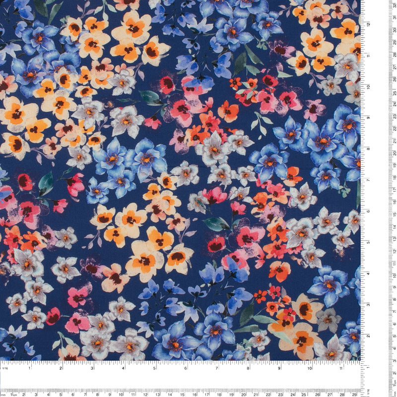 Printed Cotton - IN BLOOM - 005 - Royal