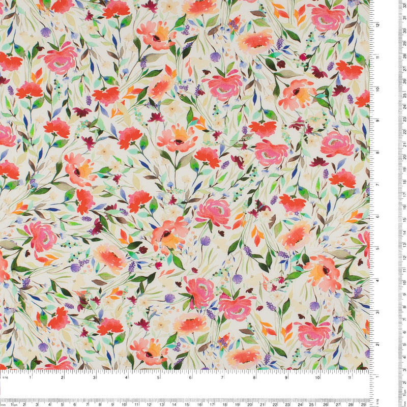 Printed Cotton - IN BLOOM - 006 - White