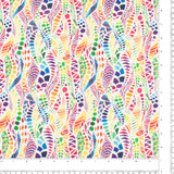 Digital Printed Cotton - CREATIVE RAINBOW - 003 - White