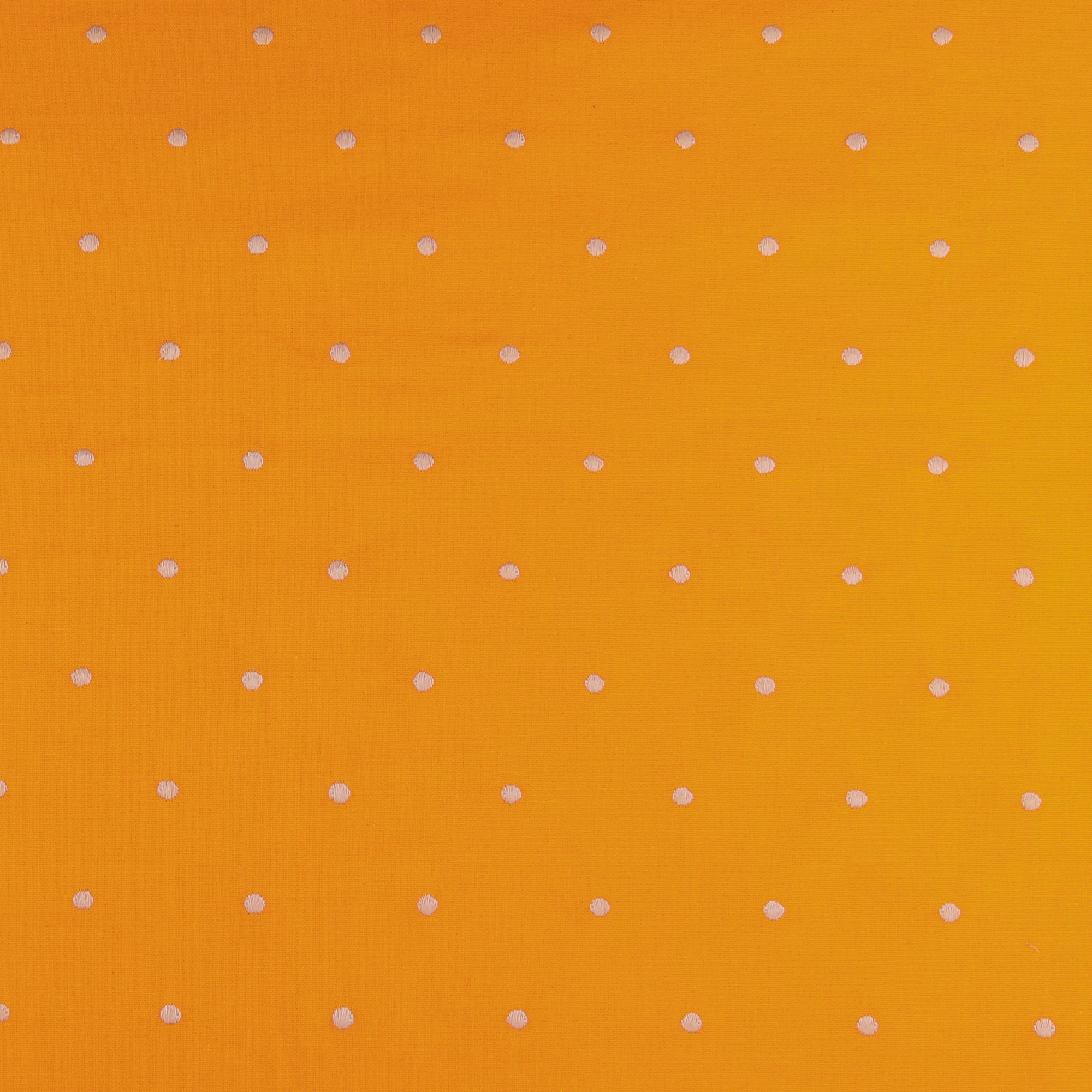 Embroidered Linen look SUSSY Orange Fabricville