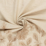 Embroidered Rayon Linen - 001 - Natural & Sand