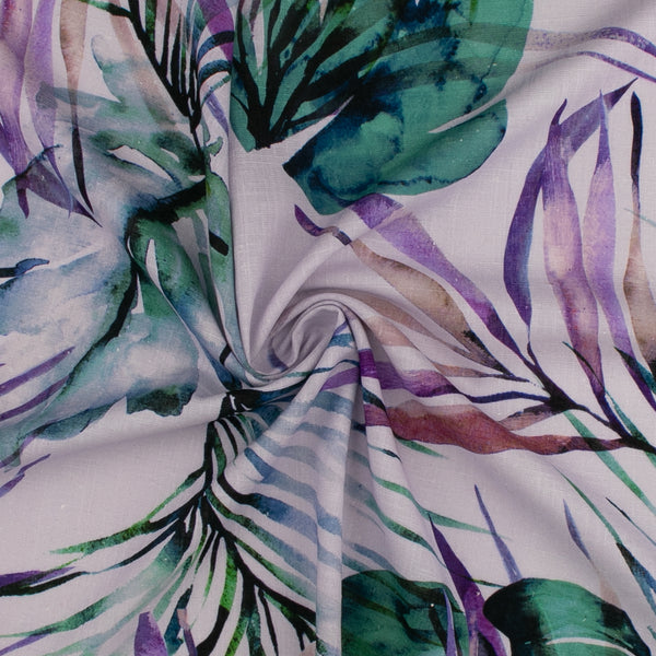 Digital Printed Linen Look - SALMA - Lilac