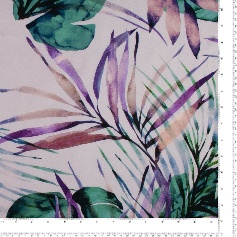 Digital Printed Linen Look - SALMA - Lilac